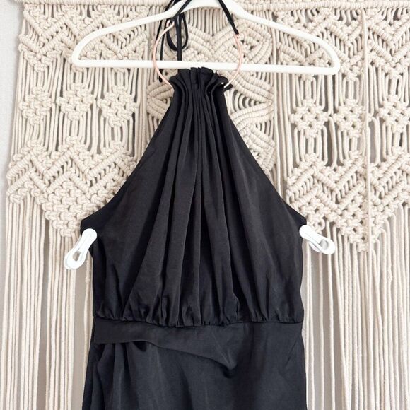 Do+Be x Baltic Born Black Semi Formal Bronze Halter Neck Dress NWT Medium - Picture 4 of 8